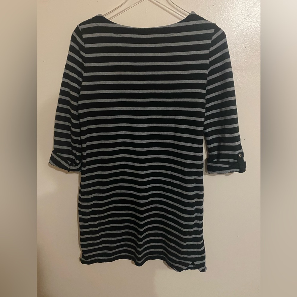 Black and Grey Striped Dress
